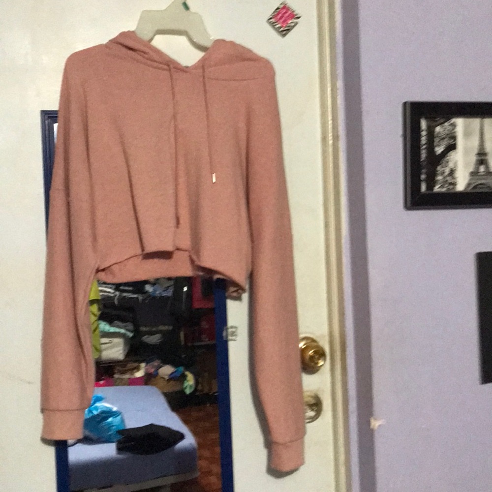 Pink cropped sweater